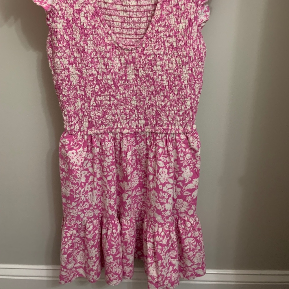 Universal Thread Pink Size XS Womens Ruffle Short Sleeve Smocked Dress - Picture 7 of 7